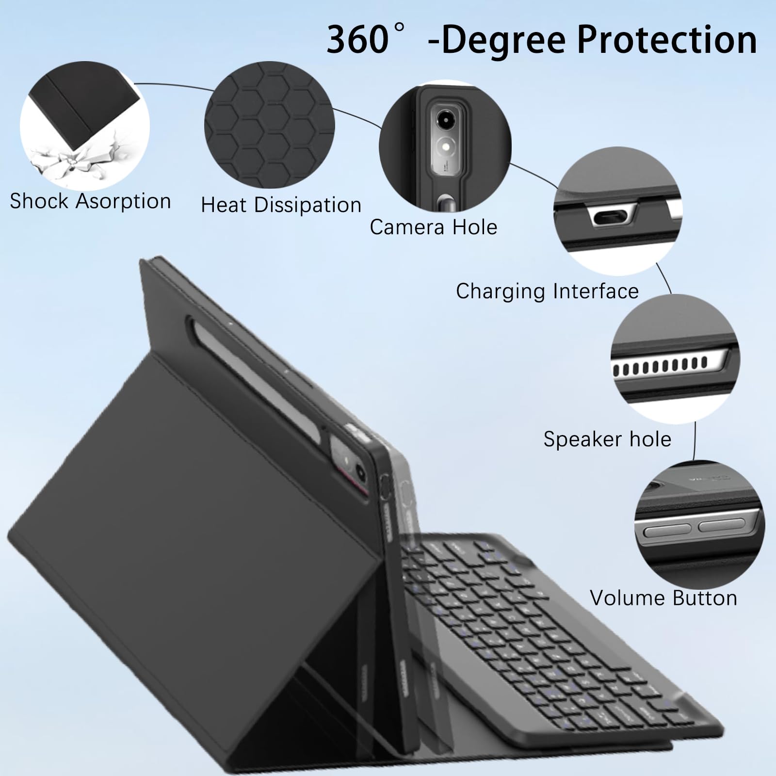 Amazon.com: Detachable Keyboard Case with Wireless Mouse for